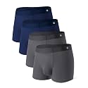 DAVID ARCHY Men's Ultra Soft Underwear Modal Trunks Slim Fit No Fly 4 Pack