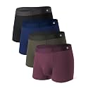 DAVID ARCHY Men's Ultra Soft Underwear Modal Trunks Slim Fit No Fly 4 Pack