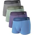 DAVID ARCHY Men's Ultra Soft Underwear Modal Trunks Slim Fit No Fly 4 Pack