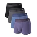 DAVID ARCHY Men's Ultra Soft Underwear Modal Trunks Slim Fit No Fly 4 Pack
