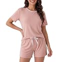 DAVID ARCHY Pajamas for Women Set Cooling Lounge Sets Soft Loungewear with Pockets for Summer Night Sweats