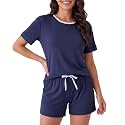 DAVID ARCHY Pajamas for Women Set Cooling Lounge Sets Soft Loungewear with Pockets for Summer Night Sweats