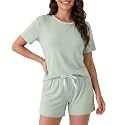 DAVID ARCHY Pajamas for Women Set Cooling Lounge Sets Soft Loungewear with Pockets for Summer Night Sweats