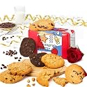 David’s Cookies Congratulations Assorted Cookies Gift Sampler Tin – 8 Fresh Baked Gourmet Cookies in Chocolate Chunk, Peanut Butter Chip, Double Chocolate Chunk & Oatmeal Raisin – Bakery Dessert Gift