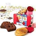 David’s Cookies Congratulations Gluten-Free Cookies and Brownies Gift Sampler Tin – Fresh Baked Chocolate Chip Cookies and Fudgy Brownies – Gourmet Bakery Dessert Gift for Celebrations & All Occasions