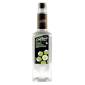 davinci gourmet coconut flavoured syrup 750ml  creamy tropical syrup for cocktails mocktails coffee amp beverages  premium caf style syrup for home bar amp restaurant use
