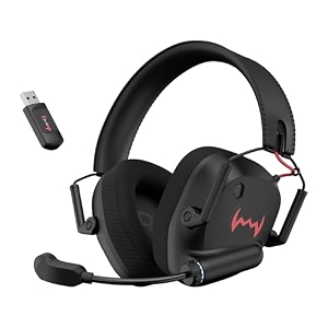 dawg headbug g60 lightweight wireless gaming headphones 20ms ultra low latency 24ghz bluetooth v54 40mm neodymium drivers crystal clear mic soft leatherlite headband for ps5 ps4 pc mobile