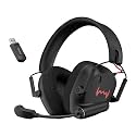 daWg HeadBug G60 Lightweight Wireless Gaming Headphones, 20ms Ultra Low Latency (2.4GHz), Bluetooth v5.4, 40mm Neodymium Drivers, Crystal Clear Mic, Soft Leatherlite Headband, for PS5, PS4, PC, Mobile