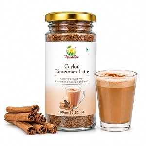 dawn lee ceylon cinnamon latte 100g  premium ceylon cinnamon no cassia kashmiri saffron almonds pistachios nutmeg amp whole botanicals  sugar-free golden milk mix  caffeine-free evening wellness drink