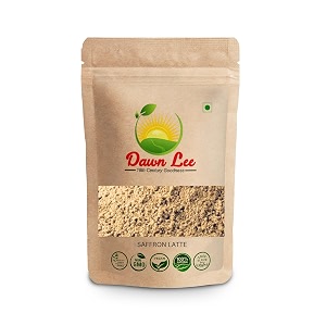 dawn lee saffron latte 50g  kesar milk masala  natural blend with saffron cardamom amp spices  caffeine-free  traditional indian beverage mix