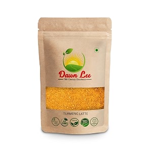 dawn lee turmeric latte powder 50gm- high curcumin turmeric- dry fruits- memory booster- sugar free- immunity booster- milk flavour