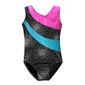 DAXIANG Gymnastics Leotard Rainbow Stripes Ballet Tutu