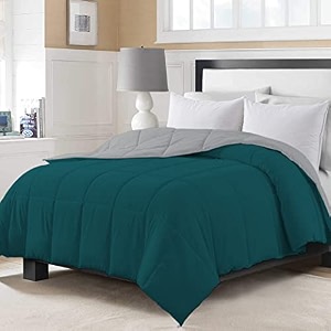 day care - 150 gsm ac comforter hotel quality-down alternative reversible comforter 6034 x 9034 inches152cm x 228cm - all season ac comforterblanketquiltrajai single bedsilverteal