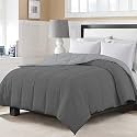 Day Care - 150 GSM AC Comforter Hotel Quality-Down Alternative Reversible Comforter (90" x 100" Inches/228cm x 254cm) - All Season |AC Comforter/Blanket/Quilt/Rajai Double Bed|Silver/Dark Grey
