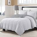 Day Care - 150 GSM AC Comforter Hotel Quality-Down Alternative Reversible Comforter (60" x 90" Inches/152cm x 228cm) - All Season |AC Comforter/Blanket/Quilt/Rajai Single Bed|Silver/White