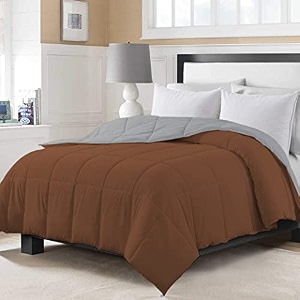 day care - 200 gsm ac comforter hotel quality-down alternative reversible comforter 9234 x 10634 inches233cm x 269cm - all season ac comforterblanketquiltrajai king sizesilverchocolate brown