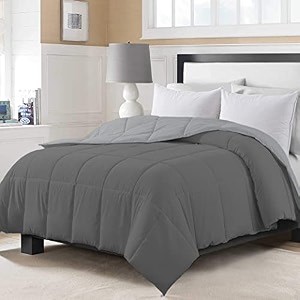 day care - 200 gsm soft ac comforter hotel quality-down alternative reversible comforter 6034 x 9034 inches152cm x 228cm - all season ac comforterblanketquiltrajai single bedsilverdark grey