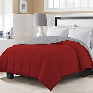 day care - ac comforter hotel quality-down alternative reversible 150 gsm comforter 9234 x 10634 inches233cm x 269cm - all season ac comforterblanketquiltrajai king sizesilverburgundy