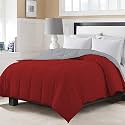 Day Care - AC Comforter Hotel Quality-Down Alternative Reversible 150 GSM Comforter (92" x 106" Inches/233cm x 269cm) - All Season |AC Comforter/Blanket/Quilt/Rajai King Size|Silver/Burgundy