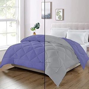 day care - double bed comforter for winter microfiber 500 gsm diamond stitch reversible comforter 9034 x 10034 inches228cm x 254cm - comforter for double bedsilvermedium blue