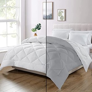 day care - double bed comforter for winter microfiber 500 gsm diamond stitch reversible comforter 9034 x 10034 inches228cm x 254cm - comforter for double bedsilverwhite