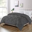 Day Care - Double Bed Comforter for Winter 500 GSM Diamond Stitch Microfiber Comforter (90" x 100" Inches/228cm x 254cm) - Comforter for Double Bed|Dark Grey