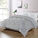Day Care - Double Bed Comforter for Winter 500 GSM Diamond Stitch Microfiber Comforter (90" x 100" Inches/228cm x 254cm) - Comforter for Double Bed|Silver