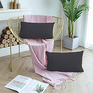 day care - microfiber standard size 1834 x 2834 inches46cm x 71cm pillow covers - set of 2dark grey