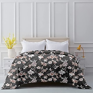 day care printed comforter single bed  200 gsm microfiber  comforter single bed blanket for all season - ac comforterrajaidohorquiltduvet - grey printed