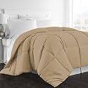Day Care - Quilted Bedding Comforter for Winter 300|GSM Comforter (90" x 90" Inches/228cm x 228cm) - Queen Size Comforter|Beige