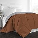 Day Care -Quilted Bedding Comforter for Winter 300|GSM Reversible Comforter (90" x 90" Inches/228cm x 228cm) - Queen Size Comforter|Silver/Chocolate Brown