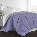 Day Care -Quilted Bedding Comforter for Winter 300|GSM Reversible Comforter (60" x 90" Inches/152cm x 228cm) - Single Bed Comforter|Silver/Medium Blue