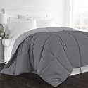 Day Care -Quilted Bedding Comforter for Winter 300|GSM Reversible Comforter (92" x 106" Inches/233cm x 269cm) - King Size Comforter|Silver/Dark Grey