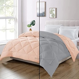 day care - single bed comforter for winter microfiber 500 gsm diamond stitch reversible comforter 6034 x 9034 inches152cm x 228cm - comforter for single bedsilverpeach