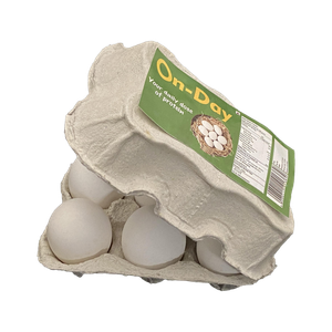 on-day farm fresh white eggs 6 units