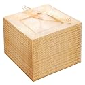 DaYammi 100Pcs Gold Glitter Dessert Plates Including 50Pcs Appetizer Plates 6",50Pcs Plastic Forks 5.7",Gold Glitter Plastic Square Plate for Party,Gold Salad Plate with Cake Fork for Birthday Wedding