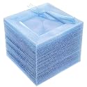 DaYammi 200 Pcs Blue Glitter Dessert Plates Including 100Pcs Appetizer Plates,100Pcs Plastic Forks, Plastic Square Plate for Party,Blue Disposable plates and Cake forks for Birthday Party Wedding