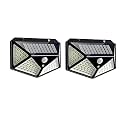 DAYBETTER 100 LED Bright Outdoor Security Lights with Motion Sensor Solar Powered Wireless Waterproof Night Spotlight for Outdoor/Garden Wall, Solar Lights for Home (Pack of 2) TAR-D-01