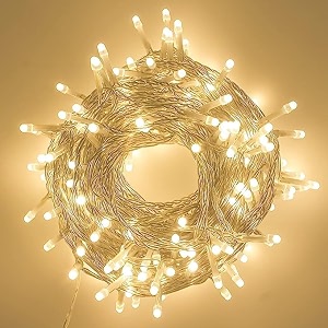 daybetter 15 meter 30 led decorative pixel led stringrice light  36 feet single colour diwali still led ladi string light for home decor christmas diwali and warm white tar-e1-01