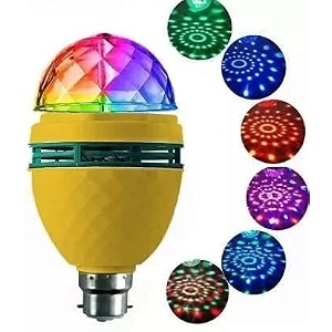 daybetter 360 degree rotating led crystal bulb magic disco led lightled rotating bulb light lamp festival for partyhomediwali decoration home tar-i1