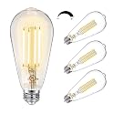 DAYBETTER 4 Pack Vintage LED Edison Bulbs, E26 Led Bulb 60W Equivalent, Dimmable Led Light Bulbs, High Brightness 800 LM Warm White 2700K, ST58 Antique LED Filament Bulbs, Clear Glass Style for Home