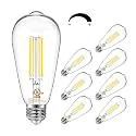 DAYBETTER 8 Pack Vintage LED Edison Bulbs, E26 Led Bulb 60W Equivalent, Dimmable Led Light Bulbs, High Brightness 800 LM Neutral White 4000K, ST58 Antique Filament Bulbs, Clear Glass Style for Home