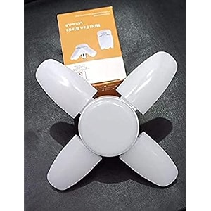 daybetter led bulb lamp b22 foldable light 25w 4-leaf fan blade bright led bulb with angle adjustable home ceiling lights ac160-265v home decorations cool white tar-a-01