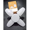 DAYBETTER® LED Bulb Lamp B22 Foldable Light, 25W 4-Leaf Fan Blade Bright LED Bulb with Angle Adjustable Home Ceiling Lights, AC160-265V, Home Decorations (Cool White) TAR-A-01