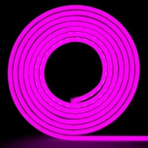 daybetter neon rope light silicon dc light 5 meter164 feet or indoor and outdoor flexible waterproof home decorative light with 12v dc adapter include- pink tar-k1