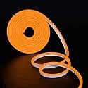 DAYBETTER® Neon Rope Light Silicon DC Light (5 Meter/16.4 Feet) or Indoor and Outdoor Flexible Waterproof Festival Decorative Light with 12v DC Adapter Include- Orange Tar-K1