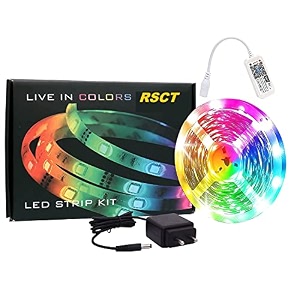 daybetter smart wi-fi rgb rope led strip light 300 led compatible with alexa google assistant app control lighting kit music sync color changing lights 5 meter tar-n1