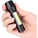 DAYBETTER® Torch Lights Rechargeable LED Flashlight with COB Light Mini Waterproof Portable LED COB Flashlight USB Rechargeable Festival 3 Modes Ooutdoor Clip Lights (Mini Torch) TAR-E1-01