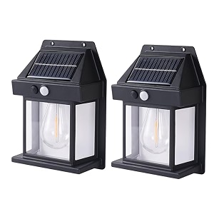 daybetter wall lamp solar lightswireless dusk to porch lightsfixture solar wall lantern with 3 modes waterproof outdoor lighting for officehome gardenbalcony pack of 2 tar-g2