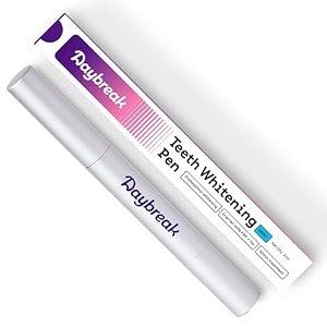 daybreak teeth whitening pen  whitens amp maintaince radiance no sensitivity  no peroxide  enamel safe  vegan amp cruelty free  travel-friendly easy to use 1 unit 2ml gel